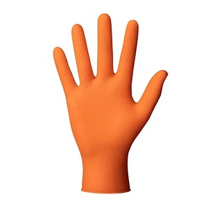 Nhà Máy Giá màu cam 8 triệu dùng một lần bột miễn phí kim cương Grip Găng tay Nitrile găng tay Heavy Duty công nghiệp Nitrile glovees XL - Product Image 4