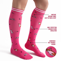 Chaussettes de sport montantes en nylon tricoté pour femme, respirantes, à séchage rapide, antidérapantes, idéales pour le cyclisme en extérieur au printemps