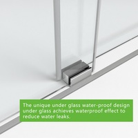 Compartiments de douche sans cadre en verre trempé de 10mm d'épaisseur OEM Double porte de douche coulissante en acier inoxydable