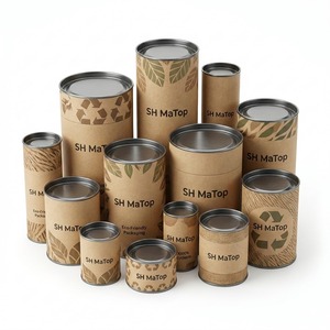Tube en papier de qualité alimentaire en gros avec bouchon en aluminium, cylindre hermétique pour thé en vrac - Product Image 1