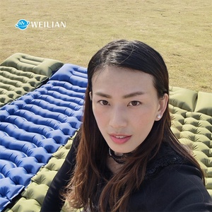 Colchón de cama de aire inflable ultraligero Weilian con bomba de pie incorporada, almohadilla doble para dormir para colchoneta de camping - Product Image 3