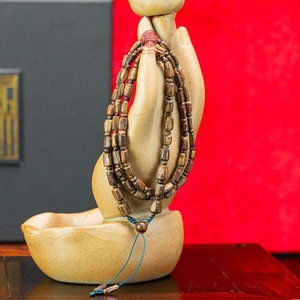 Pulsera de cuentas de madera de agar natural de hundimiento lento, de madera auténtica premium, hecha a mano, regalo de joyería espiritual - Product Image 1