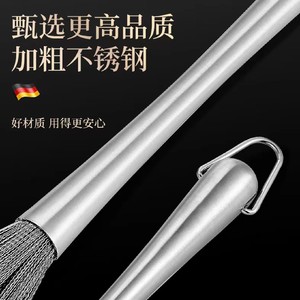 Stainless Steel Pot Scrubber Long Handle Steel Wire Brush For Kitchen Cleaning Household Use - Product Image 5