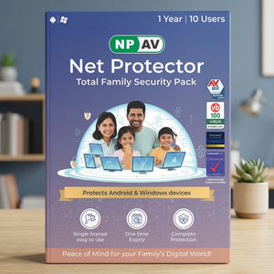 Pack de sécurité familial Net Protector Total, 10 utilisateurs, 1 an, logiciel de sécurité numérique multi-appareils pour la maison et la famille - Product Image 2