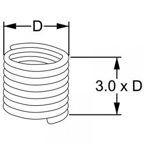 เฟอร์วีไอ-E010/M120X100E3เฟอร์เหล็กสแตนเลสซ่อมแซมเกลียวแทรก H = 3xd - EAN 8012667364823อุปกรณ์เสริมเครื่องมือไฟฟ้า - Product Image 2