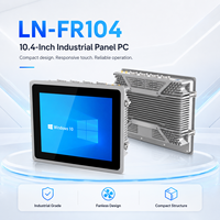 Computadora con Pantalla Táctil de 10.4 Pulgadas Sin Ventilador, CPU J6412 N100 I3-4005U, Doble LAN, COM, USB, HD para Kiosco, Control HMI, PC Todo en Uno