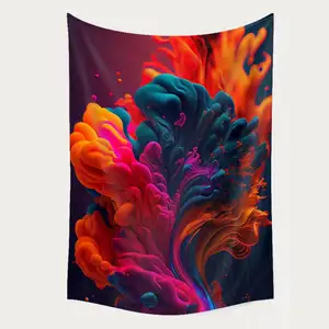 Offre Spéciale coloré numérique fantastique impression tenture murale bannière décor à la maison logo imprimé tapisserie couverture tapisserie personnalisée