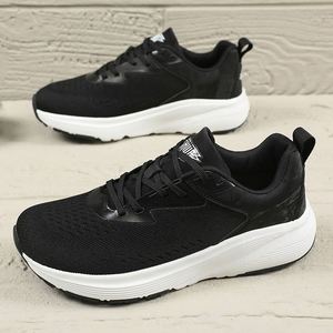 Chaussures de course en mesh blanc, lacets, bout rond, respirantes, semelle intermédiaire en EVA, semelle extérieure en caoutchouc, baskets de sport toutes saisons - Product Image 2