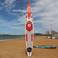Planche de paddle gonflable haute performance de 14 pieds en Drop Stitch + PVC pour le surf en vagues, les lacs et les rivières, pour les professionnels