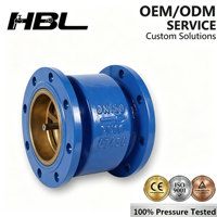 Válvula de Retención Silenciosa de Hierro Dúctil HC41X-16Q PN16 con Extremo de Brida, Sello EPDM y Disco de Latón para Bomba de Agua, HVAC y Protección Contra Incendios