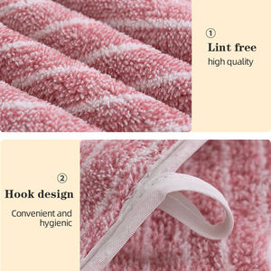 Toalla de Baño Grande para Parejas, de Felpa de Coral, Suave, Gruesa, Cómoda, Absorbente, a Rayas, para Uso Doméstico, para Hombre y Mujer - Product Image 6