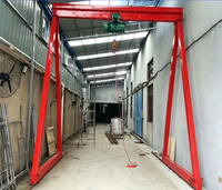 Grue à portique mobile d'extérieur avec palan électrique, équipement de levage portable pour charges lourdes