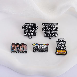 Spille in smalto dei personaggi dello spettacolo televisivo comico con ombrello per gli amici sarò lì per te spille distintivi regalo di gioielli con risvolto per I migliori amici - Product Image 3