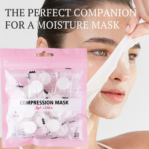 KORMESIC - Paquete de 20 Mascarillas Faciales Orgánicas de Compresión, de Algodón Suave, Cuidado de la Piel Coreano, Mascarilla Corporal Ahorradora de Agua - Product Image 2