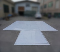 Pista de baile para eventos de lujo al aire libre, suelo blanco brillante para fiesta, pista de baile para bodas