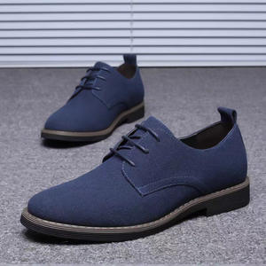 Scarpe Casual da Uomo con Punta Arrotondata Effetto Smerigliato Cross-Border in Pelle Scamosciata Stile Britannico da Lavoro con Lacci Tendenza Moda Taglie Forti - Product Image 1