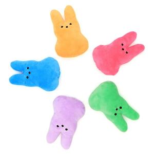 ของเล่นตุ๊กตากระต่ายน่ารักขนาดเล็ก ดีไซน์ใหม่ ขายส่ง ของเล่นบีบมีเสียงสำหรับสัตว์เลี้ยงขนาดเล็ก พร้อมแคทนิป - Product Image 1