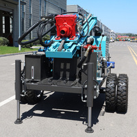 Machine de forage de puits d'irrigation SM300 sur roues, 300m, diesel, pour forage de puits d'eau