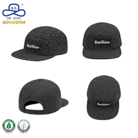 Casquette de camping à visière plate en bouclette, qualité supérieure, tendance 2026, avec logo personnalisable et étiquettes pour promotion de marque privée