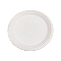 Assiette jetable biodégradable 10 pouces 125 pièces en fibre de bambou naturelle ronde micro-ondes compost papier assiette