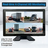 Monitor DVR Táctil de 10.1 Pulgadas con IA 360° BSD y Alarma LED que Reduce Accidentes en Carretillas Elevadoras, Camiones y Vehículos Agrícolas