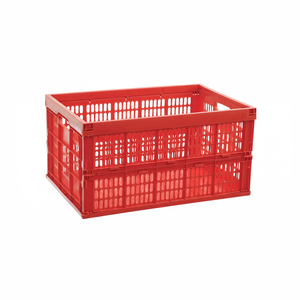 Etap Large 60 Lt Foldable Perforated Plastic <b>Crate</b> Stackable Design for Retail Logistics Turkey - Product Image 2