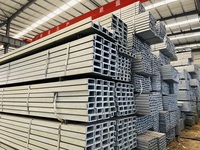 Profilés en acier laminé à chaud Q235/Q345/SS400, section en U/C, poutres en U galvanisées SS400 de 6m à 12m