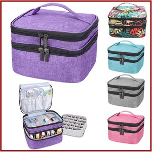 Bolsa de cosméticos portátil de gran capacidad con estilo para mujer, alta calidad, 30 capas internas, almacenamiento de maquillaje duradero, poliéster reutilizable - Product Image 5