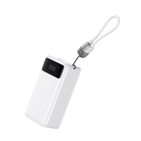 Batterie externe 20000 mAh 35W avec câble intégré, charge rapide, chargeur portable 20000 mAh PD USB C pour ordinateur portable