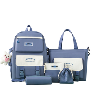 Ensemble <span class=keywords><strong>de</strong></span> sac à dos scolaire pour adolescents, grand, tendance, élégant, décontracté, imperméable - Product Image 1