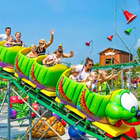 Équipement de montagnes russes pour fête foraine, manèges de jardin pour enfants, mini-montagnes russes Wacky Worm