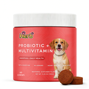 Probióticos para Perros para Alergias e Inmunidad, Fabricación OEM y ODM, Masticables Suaves que Apoyan las Alergias Estacionales, la Salud Intestinal y Digestiva - Product Image 1