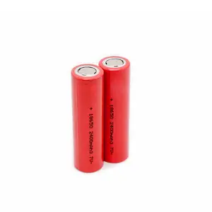 गर्म बेचने लाइपो लिथियम बहुलक ली आयन 3.7v 18650 2400mah रिचार्जेबल बैटरी 3.7v बिजली के उपकरणों के लिए