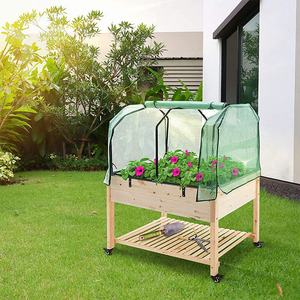 Mobilier de jardin extérieur moderne-Lit de jardin surélevé <span class=keywords><strong>en</strong></span> <span class=keywords><strong>bois</strong></span> avec couvercle Jardinière <span class=keywords><strong>en</strong></span> <span class=keywords><strong>bois</strong></span> moderne pour <span class=keywords><strong>pots</strong></span> de fleurs et jardinières - Product Image 6