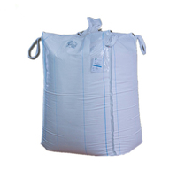 Sac Jumbo FIBC en PP tissé à fond plat avec 4 boucles d'angle croisées, conteneur souple en polypropylène pour le stockage et le transport industriels