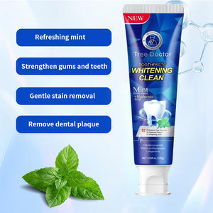 Dentifrice Blanchissant Naturel et Bio à la Menthe et à l'<span class=keywords><strong>Acide</strong></span> <span class=keywords><strong>Hyaluronique</strong></span> pour une Haleine Fraîche, Réduit les Bactéries Buccales et la Plaque Dentaire - Product Image 3