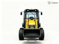 Chargeuse-pelleteuse compacte 4x4 JCB 1CX d'occasion, modèle 2023, puissance 26 kW, certifiée CE/EPA EURO 5, moteur Kubota, boîte de vitesses, roulement, pompe