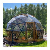 Tente dôme modulaire de luxe en verre pour 100 personnes, 6 modules, pour discothèque