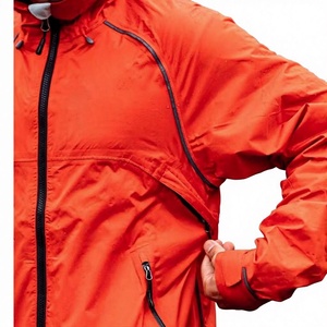 Veste de cyclisme unisexe à capuche, imperméable, respirante, coupe-vent, réfléchissante, 2.5L, entièrement thermosoudée, pour VTT et route - Product Image 4