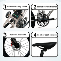 Vélo de ville pliable Java NEO-406AL, mini vélo pliable à trois plis, 20 pouces, 9 vitesses, transmission L-TWOO