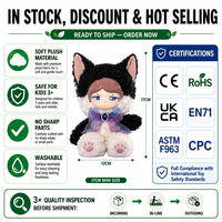Peluche Kawaii de dessin animé très populaire, jouet en peluche personnalisé avec emballage, poupée en peluche animale pour boutique de cadeaux, vente en gros