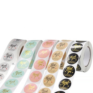 Stampa adesiva personalizzata Private Label rotonda cerchio impermeabile rotolo di vinile grazie adesivi - Product Image 6
