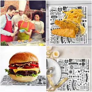 Çevre dostu yüksek kaliteli gıda Burger sandviç kağıdı sarıcı yağlı kağıt