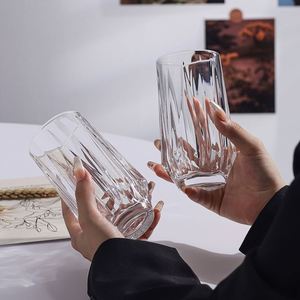 Vaso de Vidrio Coreano de Alta Gama, Hexagonal, para Cócteles, Bebidas Frías, Refrescos y Agua con Gas - Product Image 2
