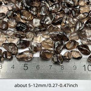 Vente en gros de copeaux de quartz fumé foncé naturel, pierres concassées et polies pour ornement Feng Shui, décoration d'aquarium, en vrac, livraison rapide - Product Image 6