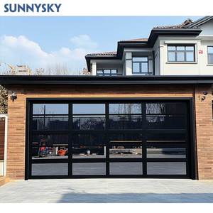 Sunnysky Porte de <span class=keywords><strong>garage</strong></span> automatique moderne en alliage d'aluminium sur mesure pour villa nouvelle combinaison noire Porte de <span class=keywords><strong>garage</strong></span> moderne <span class=keywords><strong>à</strong></span> <span class=keywords><strong>vendre</strong></span> - Product Image 1