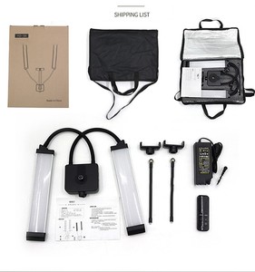 Lámpara LED de pestañas de doble brazo para salón de belleza e iluminación fotográfica 2 brazos y luz de relleno de carga ambos tubos de iluminación 360 - Product Image 5