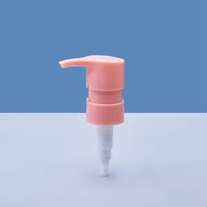 New Design High Quality Non Spill 24mm Matte Pink Plastic Cream Lotion Pump Treatment Pump For Skin Care Skin Cream Pump