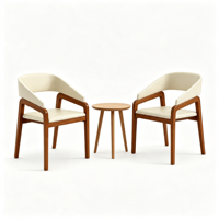 Ceci est un fauteuil de soin haut de gamme pour le salon, avec un cadre en bois de frêne, un cuir PU de haute qualité et des accoudoirs.