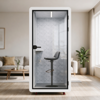 Cabines de bureau insonorisées modulaires modernes, cabines de travail mobiles, cabines téléphoniques, cabines de réunion silencieuses, design élégant, hôtel